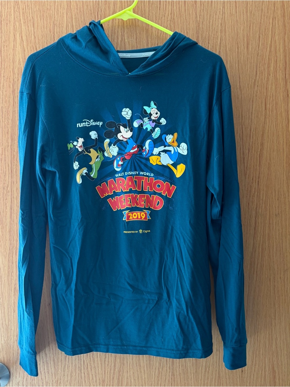 Disney Teal Marathon Weekend 2019 Hooded Long-Sleeve Tee